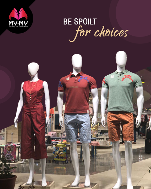 We’ll spoil you for choices this #summer 😍😎

#WomenFashion #MensFashion #Style #CurrentTrend #NewTrend #MyMyAhmedabad #Fashion