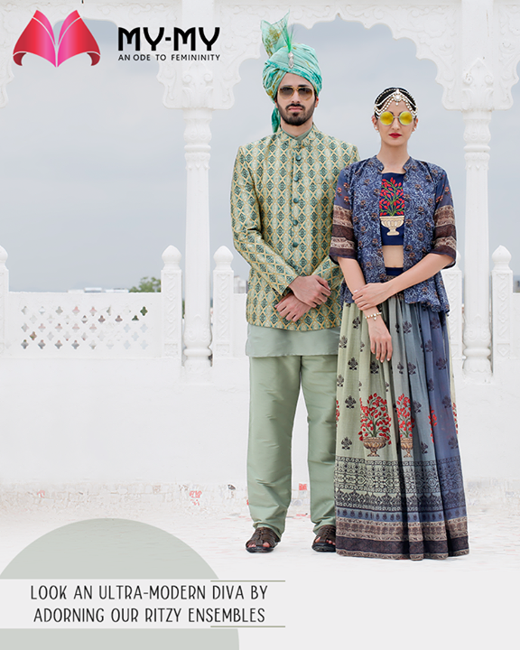 Look an ultra-modern on your wedding day by adorning the ritzy ensembles from My-My!

#EthnicWear #Ultraomoderncollection #MyMy #MyMyCollection #ExculsiveEnsembles #ExclusiveCollection #Ahmedabad #Gujarat #India