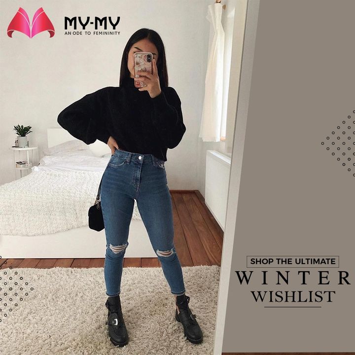 With Winters around the corner, shop your Ultimate Winter Wishlist at My-My. Tucked in sweaters with a high-waist jeans makes up for a trendy yet functional outfit. 

#MyMy #MyMyCollection #Clothing #Fashion #Outfit #FashionOutfit #Top #Sweater #RippedJeans #WinterOutfits #Style #WomensFashion #Ahmedabad #SGHighway #SGRoad #CGRoad #Gujarat #India