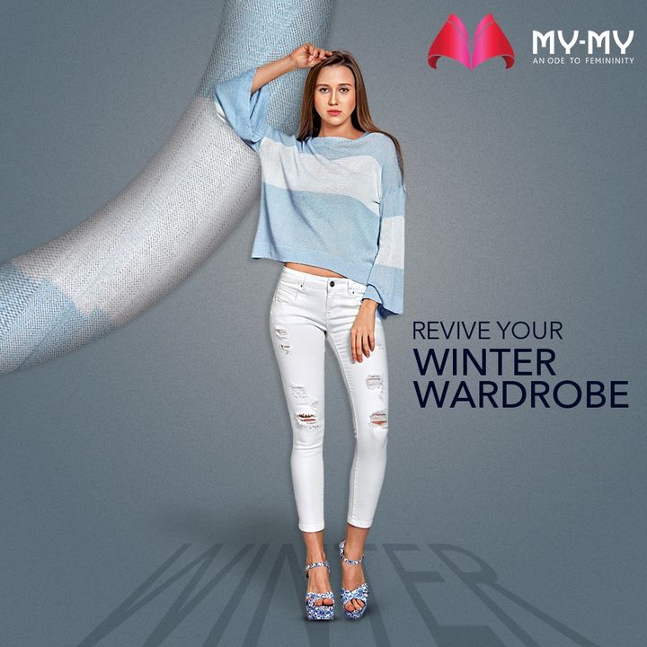 Revive your Winter Wardrobe with latest looks that you will fall in love with! A blue woolen full sleeve top with a white jeans will curate a soothing look making you look chic and casual.

#MyMy #MyMyCollection #Clothing #Fashion #Outfit #FashionOutfit #Tops #Jeans #WinterTops #CasualWear #WinterOutfits #Style #WomensFashion #Ahmedabad #SGHighway #SGRoad #CGRoad #Gujarat #India
