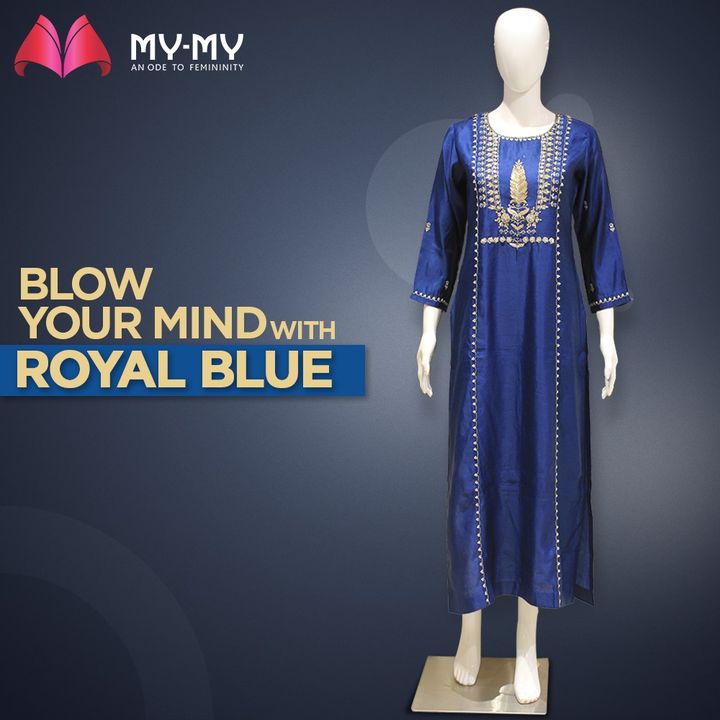 This Royal Blue Kurti is here to blow your mind and the golden embroidery on it is like a cherry on top of the cake. Get perfectly fitted kurtis and be ready for festivities. 

#MyMyCollection #Clothing #Fashion #Outfit #FashionOutfit #Dress #Kurta #EthnicCollection #FestiveWear #WeddingOutfits #Style #WomensFashion #Ahmedabad #SGHighway #SGRoad #CGRoad #Gujarat #India