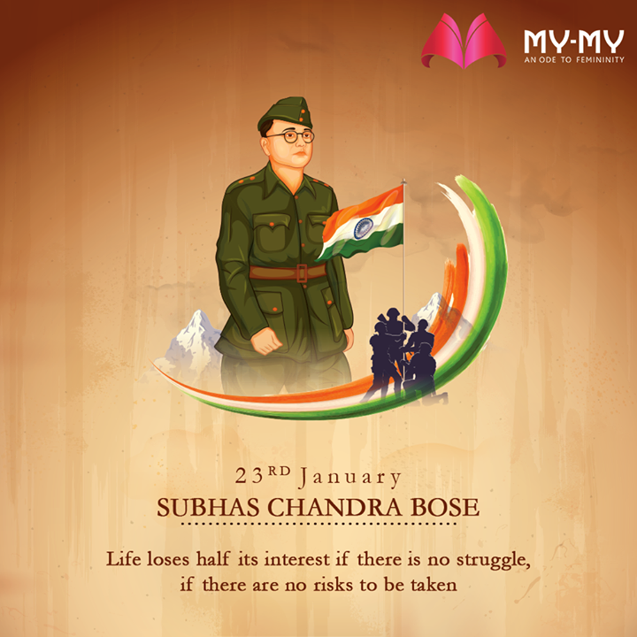 Life loses half its interest if there is no struggle, if there are no risks to be taken.

#SubhasChandraBose #NetajiJayanti #NetajiSubhasChandraBose #ParakramDiwas #MyMy #MyMyCollection #Clothing #Fashion #Ahmedabad #Gujarat #India