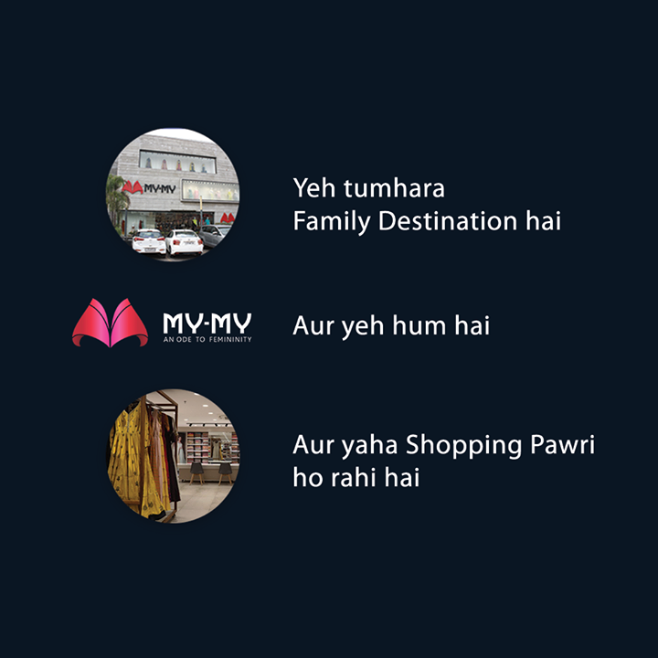 Yeh tumhara Family Destination hai
Aur yeh hum hai
Aur yaha Shopping Pawri ho rahi hai

#MyMyCollection #PawriHoRahiHai #Clothing #Fashion #Outfit #FashionOutfit #EthnicCollection #FestiveWear #WeddingOutfits #OOTD #Style #WomensFashion #Ahmedabad #SGHighway #SGRoad #CGRoad