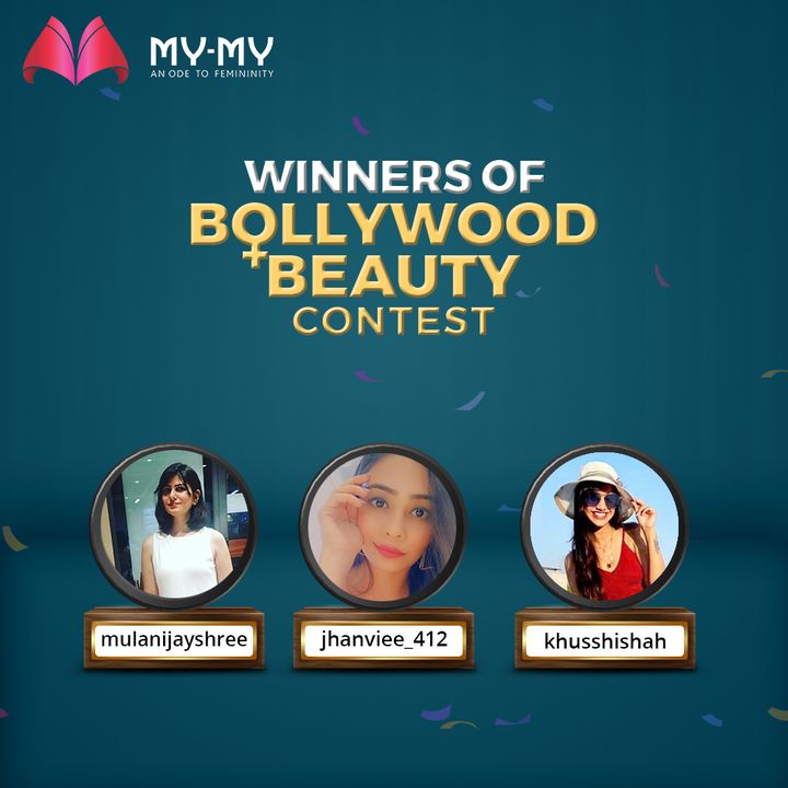 Announcing the Winners of the Bollywood Beauty Contest.
Congratulations @jhanviee_412 , @mulanijayshree & @khusshishah !!
You all win My-My Vouchers worth Rs. 1000 each. 

#InternationalWomensDay #Contest #ContestAlert #WomensDayContest #WomensDay #MyMy #MyMyCollection #Clothing #Fashion #Outfit #FashionOutfit #Dresses #CasualWear #Style #WomensFashion #Ahmedabad #SGHighway #SGRoad #CGRoad #Gujarat #India