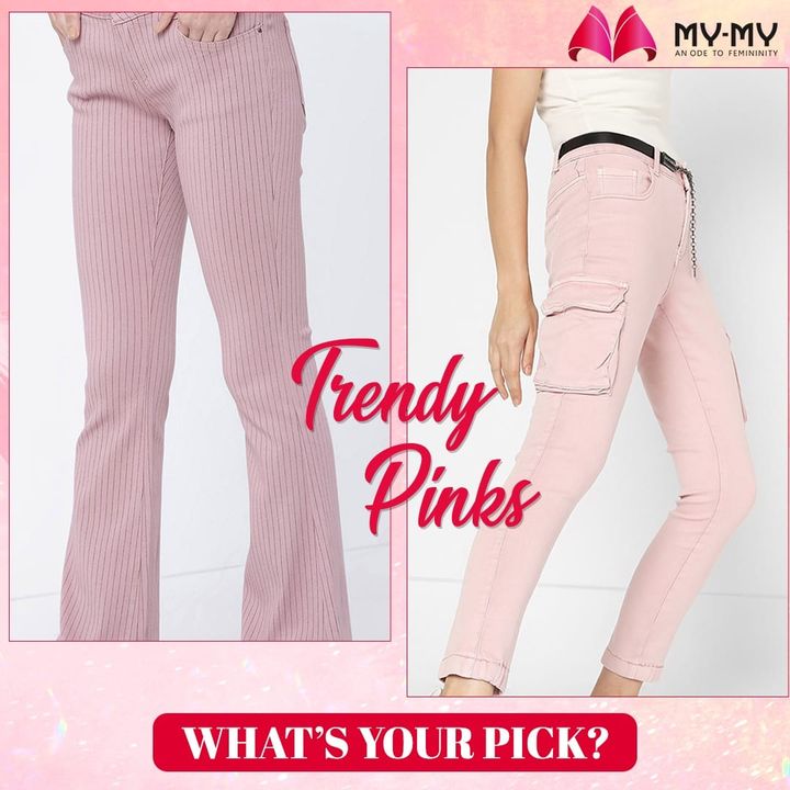 Pick on one of the trendy pinks out of the two💗
Tag your bestie who you'd want to share this with✨

Shop from MyMy's latest collection 🛍️

#pink #trousers #outfit #flaredjeans #jeans #pinkpinkpink #pinkoutfit #ootd #cargopants #pinkpants #shop #latestcollection #trendyclothes #mymy