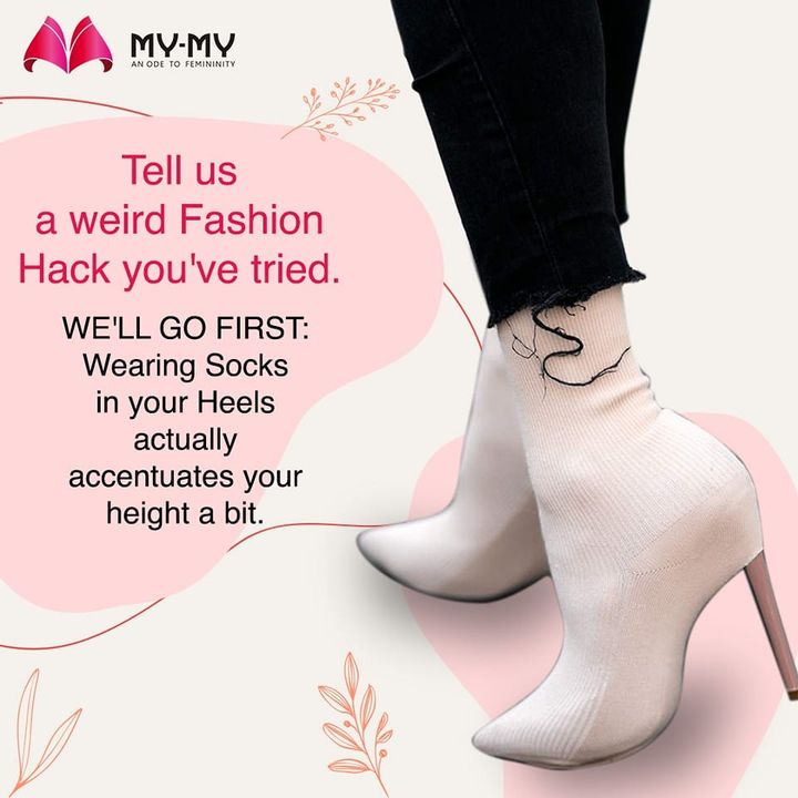 We didn't tell you this🤫
Let us know in comments below 👇🏻

Shoot your hacks without hesitation, it might help somebody! 😀

#fashion #fashionhacks #womenfashion #heels #socks #womenhacks #hacks #fashionsecrets #instagram #height #looktall #taller #heelhack #mymyahmedabad