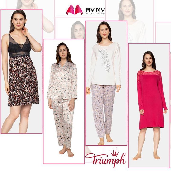 My-My,  @triumph, nightwear, nightwearforwomen, sleepwear, sleepwearindia, sleepcomfort, sleepover, nightdress, mymyahmedabad
