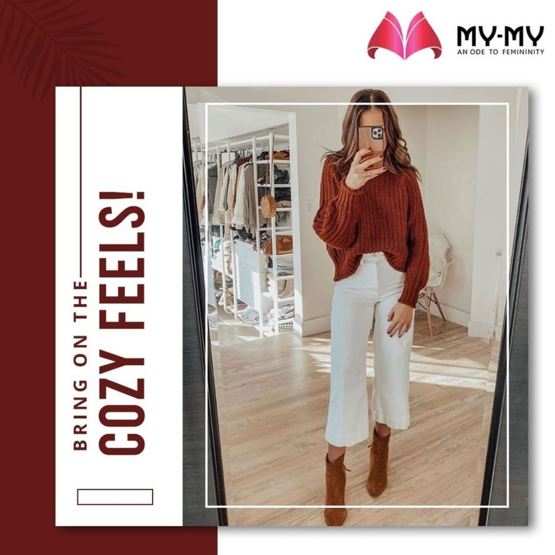 Bring on the Cozy feels with knitted sweater and matching boots.

#MyMy #MyMyCollection #Clothing #Fashion #Sweater #CozyClothes #Boots #Casual #Style #WomensFashion #ExculsiveEnsembles #ExclusiveCollection #Ahmedabad #Gujarat #India #SGHighway #CGRoad