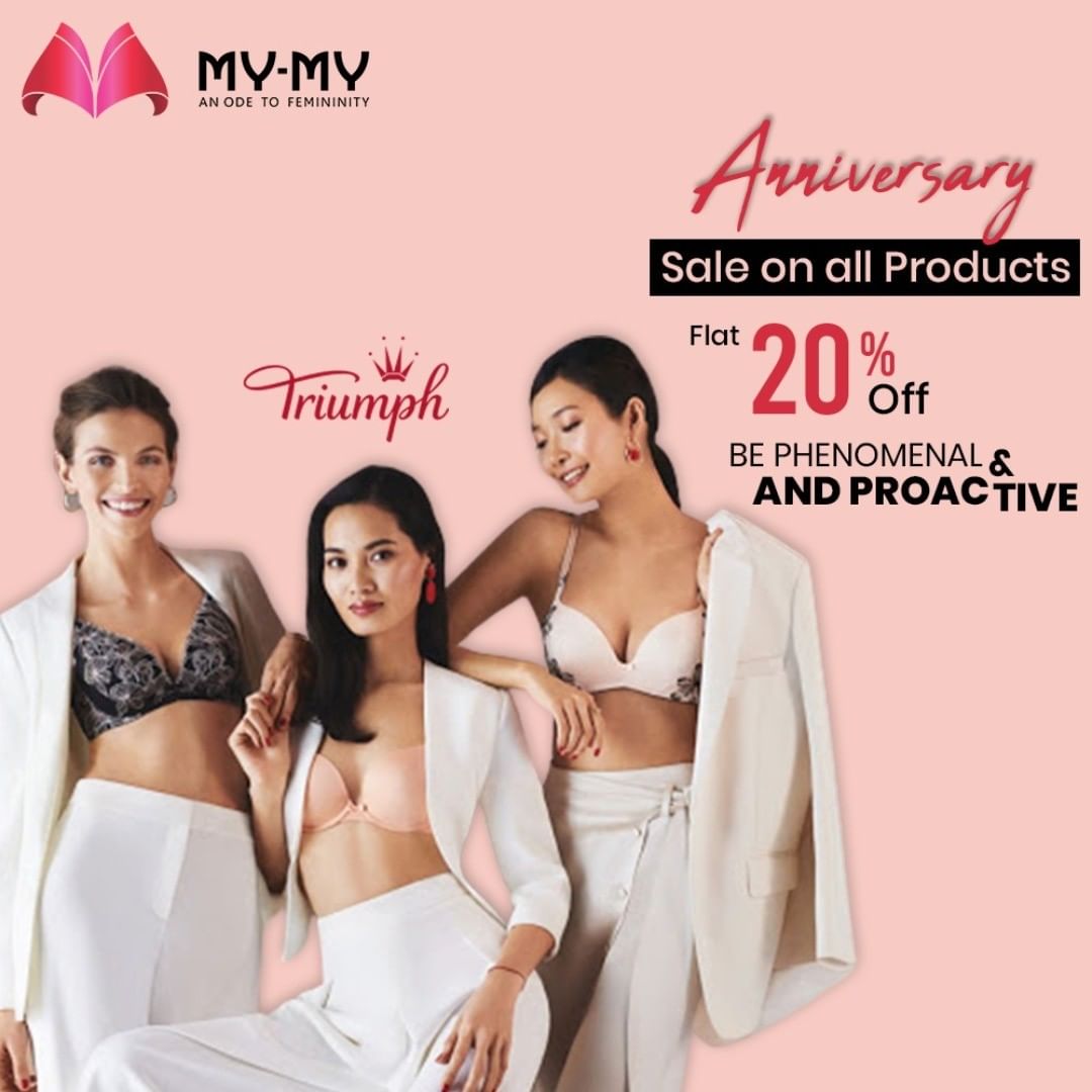 My-My brings to you an exciting Lingerie Sale by Triumph. Be phenomenal and proactive in alluring Lingeirie.

Get Flat 20% OFF on all products from 1st to 15th Nov.
For More details: www.instagram.com/triumphlingerie/

#MyMy #MyMyCollection #Lingerie #Triumph #TriumphLingerie #LingerieSale #ExclusiveCollection #Fashion #Ahmedabad #Gujarat #India