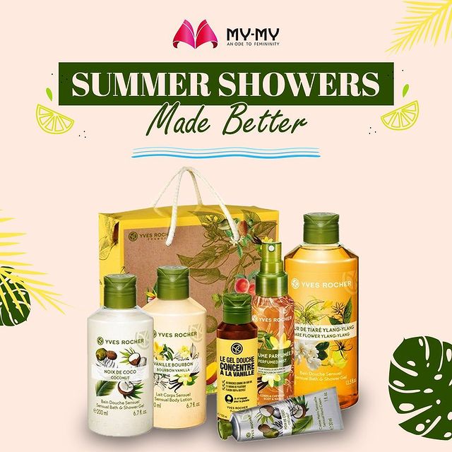 My-My,  summer, showers, bodyproducts, bodywash, vanillabodywash, coconutbodywash, showeressentials, showerproducts, summershowers, summervibes, yvesrocher, mymyahmedabad